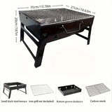 Portable Folding Grill 4-Step Assembly, Light & Portable, Sturdy Design, Enjoy Outdoor Grilling V1232-BXSSKL002