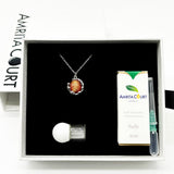 Gift Box - Aroma Necklace White Gold - Planet Solstice Sunburst Purify Oil Blend V760-GBAJ - 3