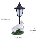 Resin Hummingbird Solar Lamp Outdoor Garden Sculpture Couple Hummingbird - Multi-color - Size 48 V1347-118-89810-MLT-48