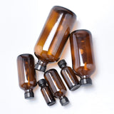 Set of 4 Round Glass Storage Bottles with Reusable Bakelite Caps, Glass Containers for Kitchen and V1370-AZ4-11618