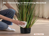 Artificial Grass Plant, 2 Pack 1499mm Horsetail Reed Grass in Pot, Premium PVC Faux Fake Greenery V952-DPKMWCLS59INN4HXO001V0