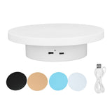 White Automatic 360&deg Rotating Display Turntable 3KG Load Bearing Electric Display Turntable Stand V1294-YM0703-3117230078812