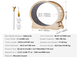 Wooden Cat Exercise Wheel, 43.3" Large Cat Treadmill Wheel for Indoor Cats, Cat Running Wheel with V952-MZMPBJYMSMDBOHXZ2V0
