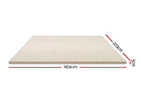 Giselle Bedding Latex Mattress Topper, 5cm Thick Cooling Bed Pad for Side Sleepers Pain Relief, 7 TOPPER-LT-K-5