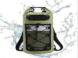 Roll-Top Backpack Dry Bag with Handle for Fishing Boating and Camping Green - L V1308-DSZKI-274-3