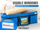 2 Pack 261 L Extra Large Storage Bags with Visible Window, XXL Heavy-Duty Moving Bags For Storage, V1189-LC-AMZ-00261