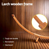 Gardeon Hammock Bed Stand Larch Wood 315cm Length HM-TIM-BED-STAND