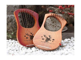 7 String Lyre Harp Wood String Instrument with Carry Bag Style B V1192-AZ-W-17846