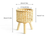 Woven Flower Pot Faux Rattan Planter High Living Room Floor Shelves V1294-YM0626-230201QY03-2