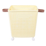 Slim Laundry Basket Foldable Space Saving Sturdy PP Plastic Narrow Clothes Hamper for Bathroom V1294-YM0901-3117240333312