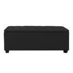 Artiss Storage Ottoman Blanket Box 97cm Linen Black OTM-L2-LINEN-BLACK