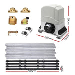 LockMaster Electric Sliding Gate Opener 1200KG With Hardware Kit 4M Rail GO-DSR1200-SV-RX2