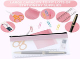 16PCS Clear Pencil, Pencil Case,Pen Holder with Zipper for Kids, Clear Travel, Pencil V1259-DP01-F-95