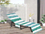 Microfiber Beach Chair Cover Durable Solid Color Stripe Lightweight Folding Chair Cover for Summer V1192-AZ-W-25410