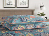 100% Cotton Teal Floralia Garden Coverlet Bedspread Set V745-MMPAC060963Q13U