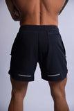 HARD HITTERS MEN'S PRO-TECH PERFORMANCE SHORTS BLACK LARGE V697-MENS-PRO-TECH-PERFORMANCE-SHORTS-BLACK-LARGE