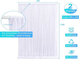 10x10 White Backdrop Curtain for Parties Wedding Wrinkle Free White Photo Curtains Backdrop Drapes V1258-DP02-C-1238