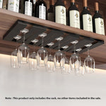 SOGA 2X 54cm Wine Glass Holder Hanging Stemware Storage Organiser Kitchen Bar Restaurant Decoration TAN1038X2