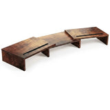 CARLA HOME Dual Monitor Stand Riser, Adjustable Length and Angle, Brown V178-36577