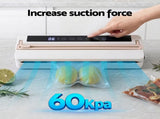 Devanti Food Vacuum Sealer Machine Fresh Storage Auto Seal Slide Cutter 6 Modes White FVS-30-WH