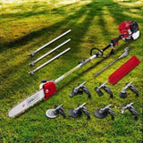 Giantz 65CC Pole Chainsaw Hedge Trimmer Brush Cutter Whipper Snipper 9-in-1 4.3m PCAW-65CC-OG-GSAW