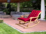 Suede Sun Lounger Chair Cushions Non Slip Rocking Chair Cushion Garden Recliner Quilted Thick Padded V1294-YM0717-10192564