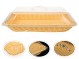 Woven Maize-Yellow Fruit Basket with Lid for Kitchen Storage, and Stylish 1 Piece V1369-AZ3-W-24765
