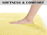 Gorgeous Home Linen Bathroom 6 Modern Solid Print 3-Count Grey Polyester Bath Rugs, 18 x 28, V1189-LWWAL-20260325-00419