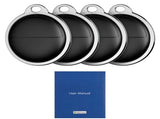 BT Tracker Item Finder Work with Find My, 4 Pack Battery Operated Item Locator with Sound Reminder V1294-YM0901-H48645B