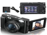 4K Digital Camera with Autofocus Anti-Shake Black V1142-LP1005007010522220