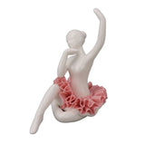 Dancing Ballerina Girl Figurine Ceramic Ballet Girl Figure Ballet Dancer Statue Sculpture Desk V1294-YM0706-3115230068711