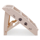 Furtastic Foldable Pet Stairs In White - 50cm Dog Ladder Cat Ramp PTS-EJE-433-WH