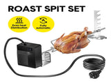 Automatic BBQ Rotisserie Kit Electric Stanless Steel Roast Spit Set Adjustable with Motor AU Plug V985-ROASTSPITSET