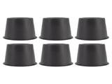6 PCS Anti Vibration Pads Sofa Feet Pad Furniture Riser Mat for Table Cabinet Bed 3in Black Round V1294-YM0715-3116220007811