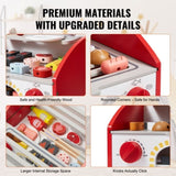 26 PCS Kids BBQ Grill Playset Wooden Cooking Grill Toy Set Pretend Sound V952-SKLWJZHMCTMS7K6GIV0