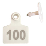 1-100 Cattle Number Ear Tags 5x4cm Set - Small White Pig Goat Livestock Label V238-SUPDZ-40208925458512