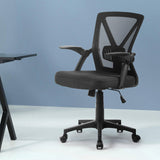Artiss Mesh Office Chair Mid Back Black OCHAIR-H-M02-BK