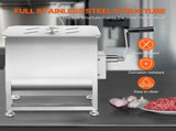 Manual Meat Mixer, 30L Fixed Tank Meat Processing Equipment, Stainless V952-SYRLJBJBKQXK8RH6N001V0