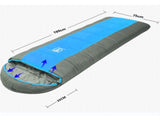 Double Camping Envelope Twin Sleeping Bag Thermal Tent Hiking Winter -15C - blue V610-PKNENVSLEBA-15-BL-DOU