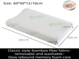 2 Pack Wave Shaped Contour Memory Foam Pillow with Washable Bamboo Fibre Covers - 3-5 Second Slow V888-ELOSUNG55088-3