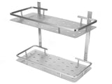 Space Aluminum Bathroom Shelf RustProof Shower Rack Kitchen Storage Basket for Home V1294-YM0901-3112210039311