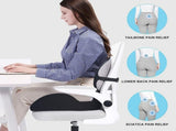 Memory Foam Seat Cushion & Lumbar Support Pillow Set Ergonomic Office Chair & Car Seat Pad for V888-ELOSUNG54379