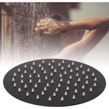 Ultra Thin Rainfall Shower Head, Fixed Rainfall Waterfall, Black Stainless Steel Round Shower Head, V1237-ZY-715-077