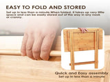 Foldable Bamboo Laptop Table, Bed Tray & Snack Table Portable & Space-Saving V1181-HO0160-NEW