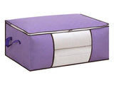 Clothes Storage Bags Fabric Foldable Blanket Storage Container Closet Organizer with Clear Window V1294-YM0901-3117250021330