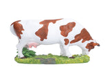 Cow Figurines Brown and White Model Ornament Animal Sculpture Resin Crafts for HomeLower Head V1294-YM0714-3111210267912