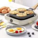 4-Hole Egg Pan Non-Stick Pancake & Omelet Maker for Breakfast Aluminum Griddle for Burgers, V1366-AZ2-W-11878