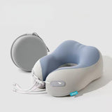 Cooling Memory Foam Neck for Travel-U-Shaped Ergonomic Travel for Adults,Flight Neck V1107-NECK PILLOW3-BLACK