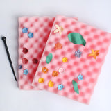 Flower Sponge Mats Pink Non-Stick Flexible Reusable Baking Tool 6Pcs V1366-AZ2-W-21159