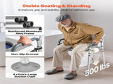 Bedside Commode Chair, 227 kg Capacity, 4-in-1 Portable Toilet and Raised Toilet with Padded V952-WLKBSLRZD500Y4MTK001V0